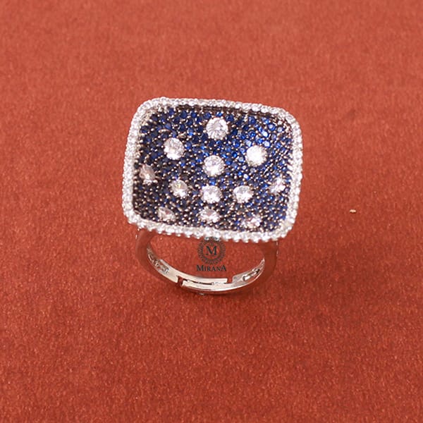 Jenna Blue CZ Designer Ring