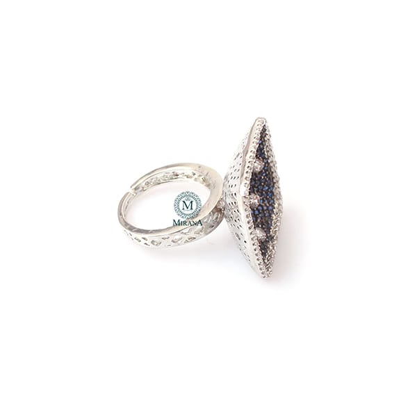 Jenna Blue CZ Designer Ring