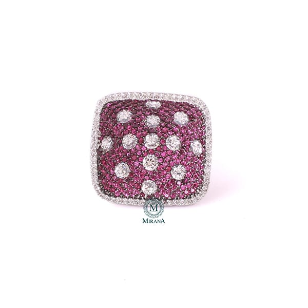 Jenna Ruby CZ Designer Ring