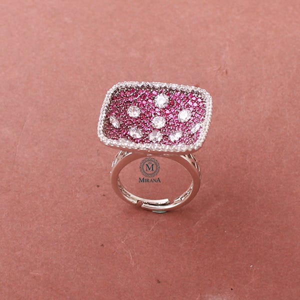 Jenna Ruby CZ Designer Ring