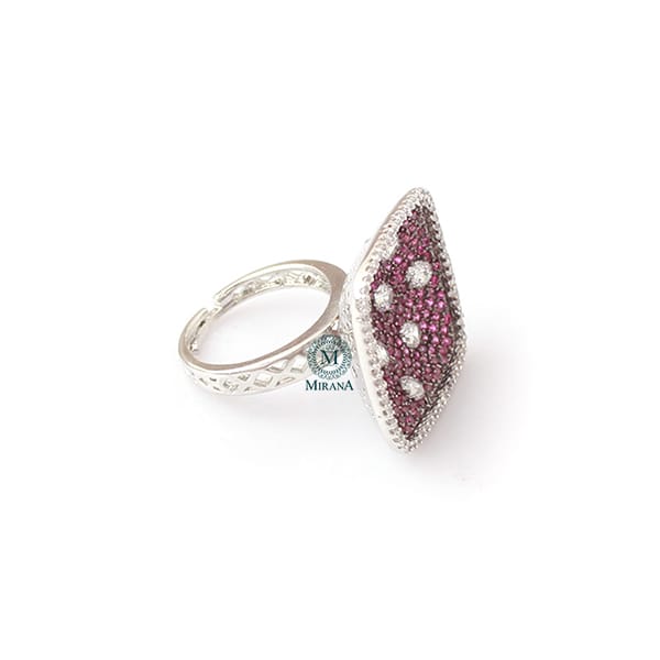 Jenna Ruby CZ Designer Ring