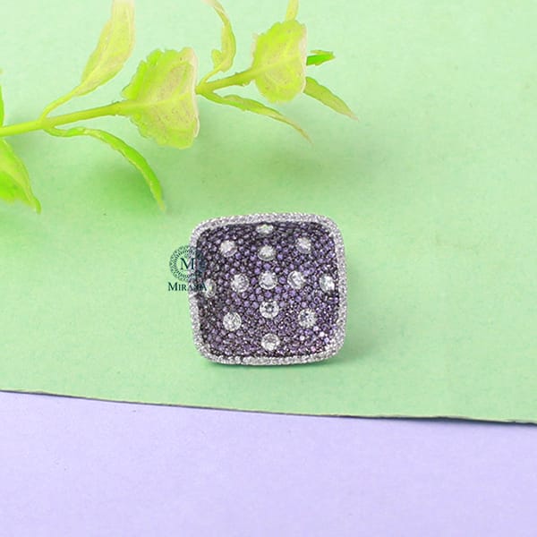 Jenna Lavender CZ Designer Ring