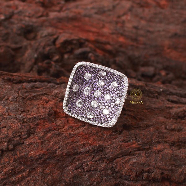 Jenna Lavender CZ Designer Ring