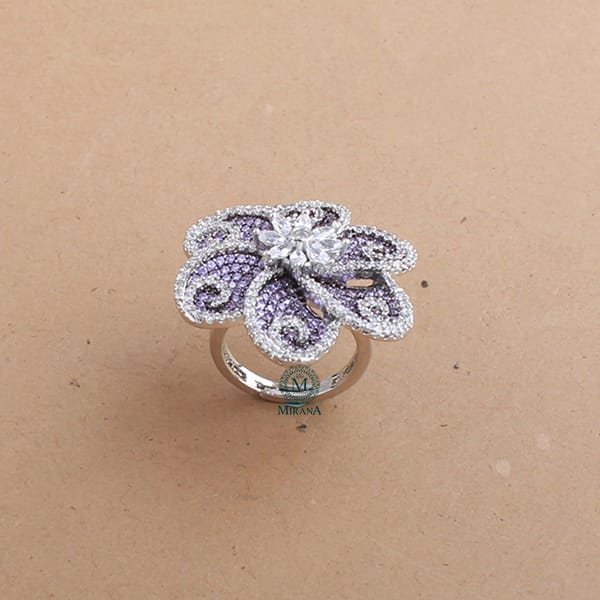 Winnie Lavender CZ Designer Ring