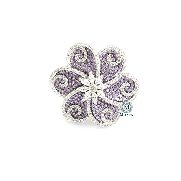 Winnie Lavender CZ Designer Ring