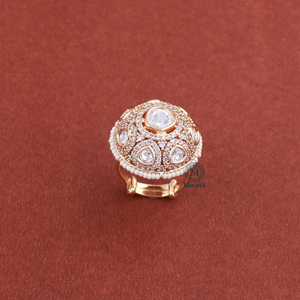 Kriti Polki Designer Ring