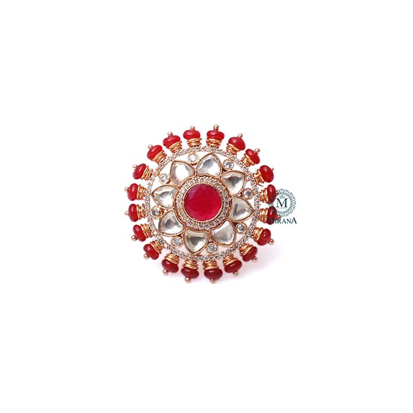 Mrinal Ruby Moissanite Designer Ring