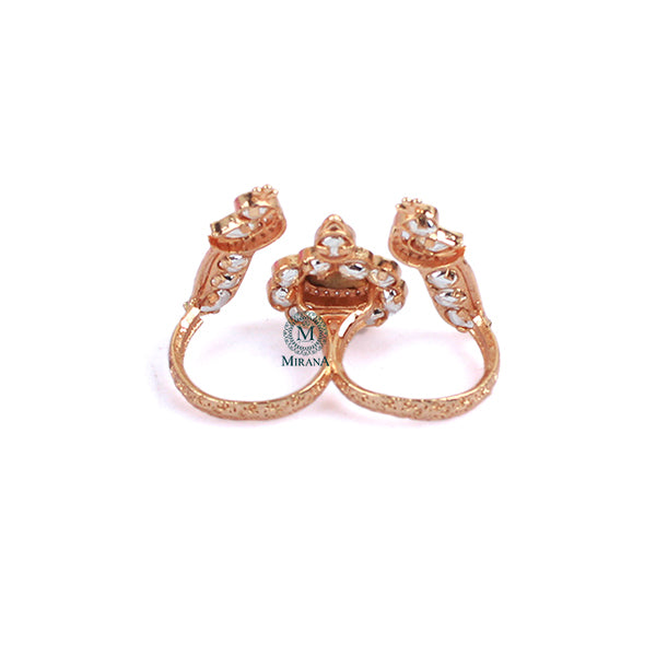 Janu Emerald Green Polki Designer Ring
