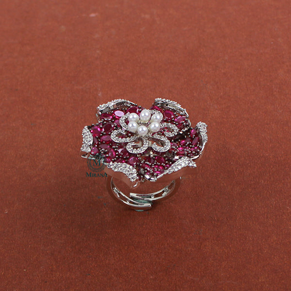 Elliana Ruby CZ Designer Ring