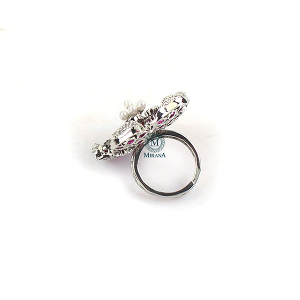 Elliana Ruby CZ Designer Ring