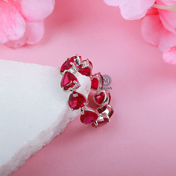 Della Ruby CZ Designer Ring
