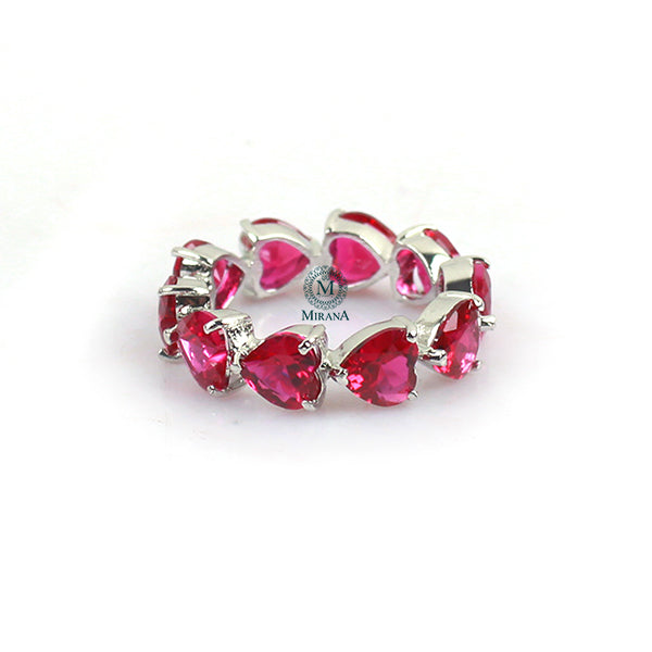 Della Ruby CZ Designer Ring