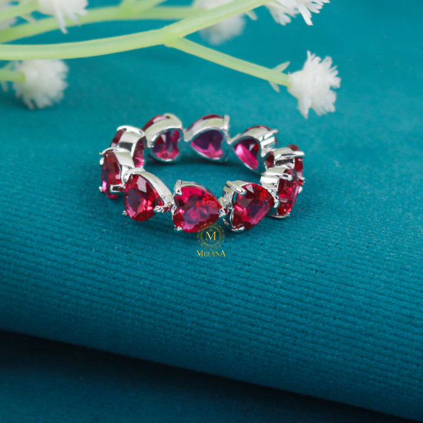 Della Ruby CZ Designer Ring