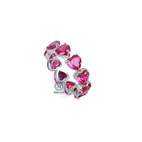Della Ruby CZ Designer Ring