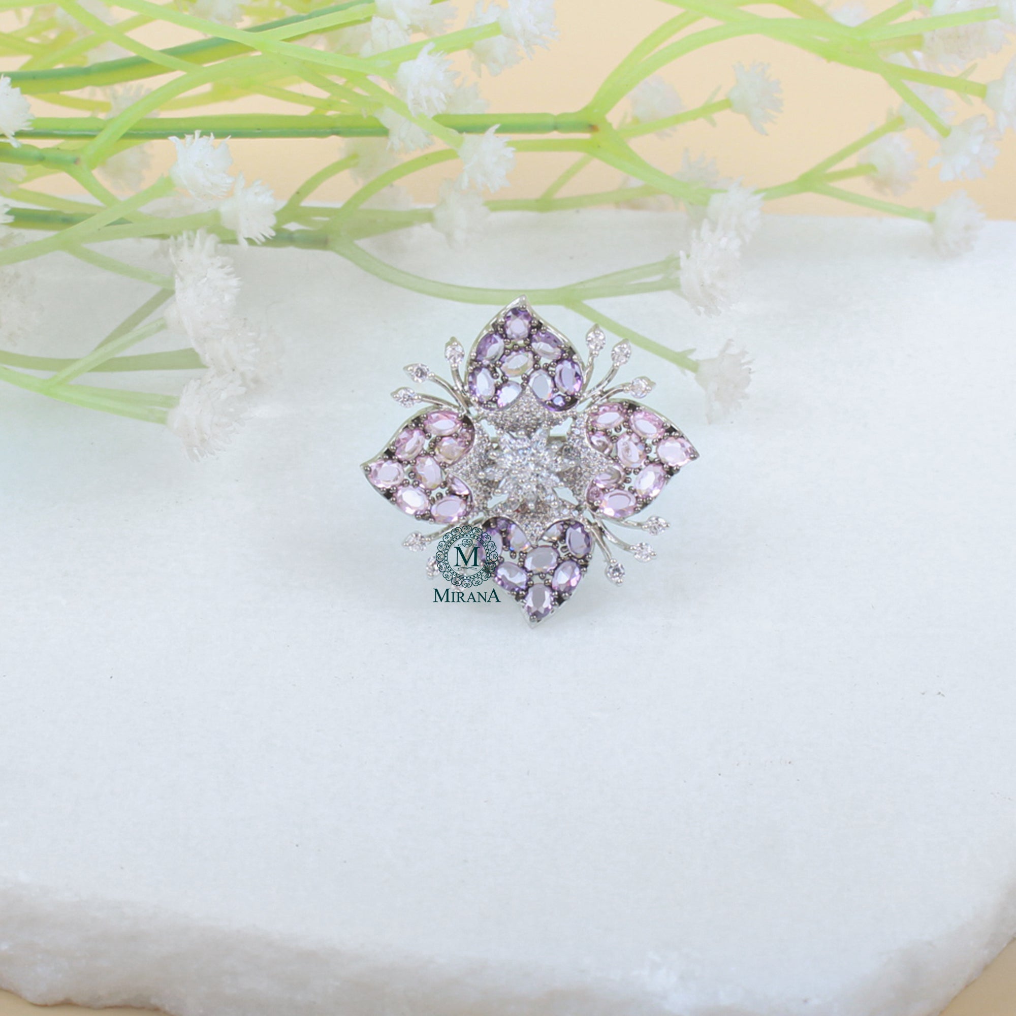 Noah Multi Colour CZ Designer Ring