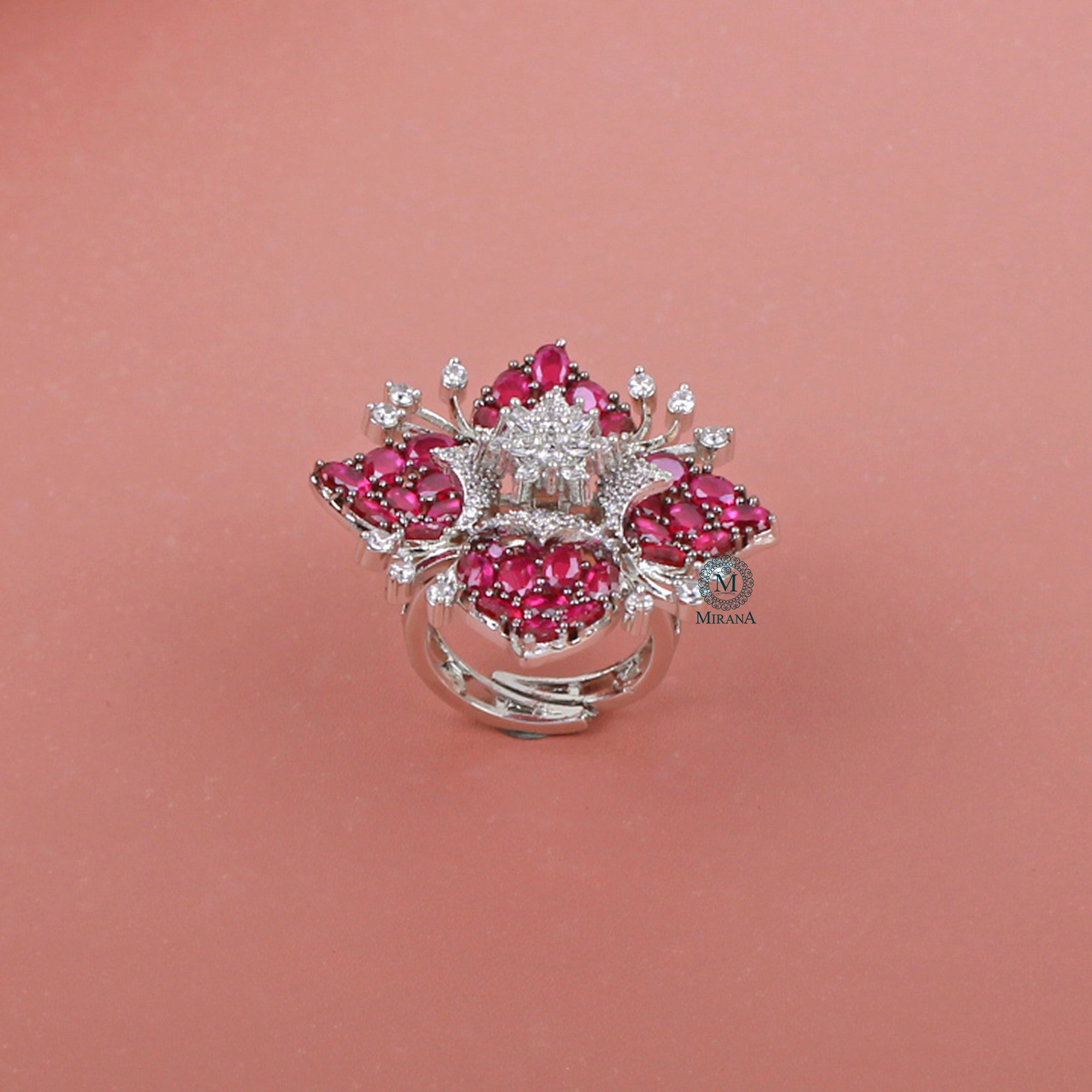 Noah Ruby CZ Designer Ring