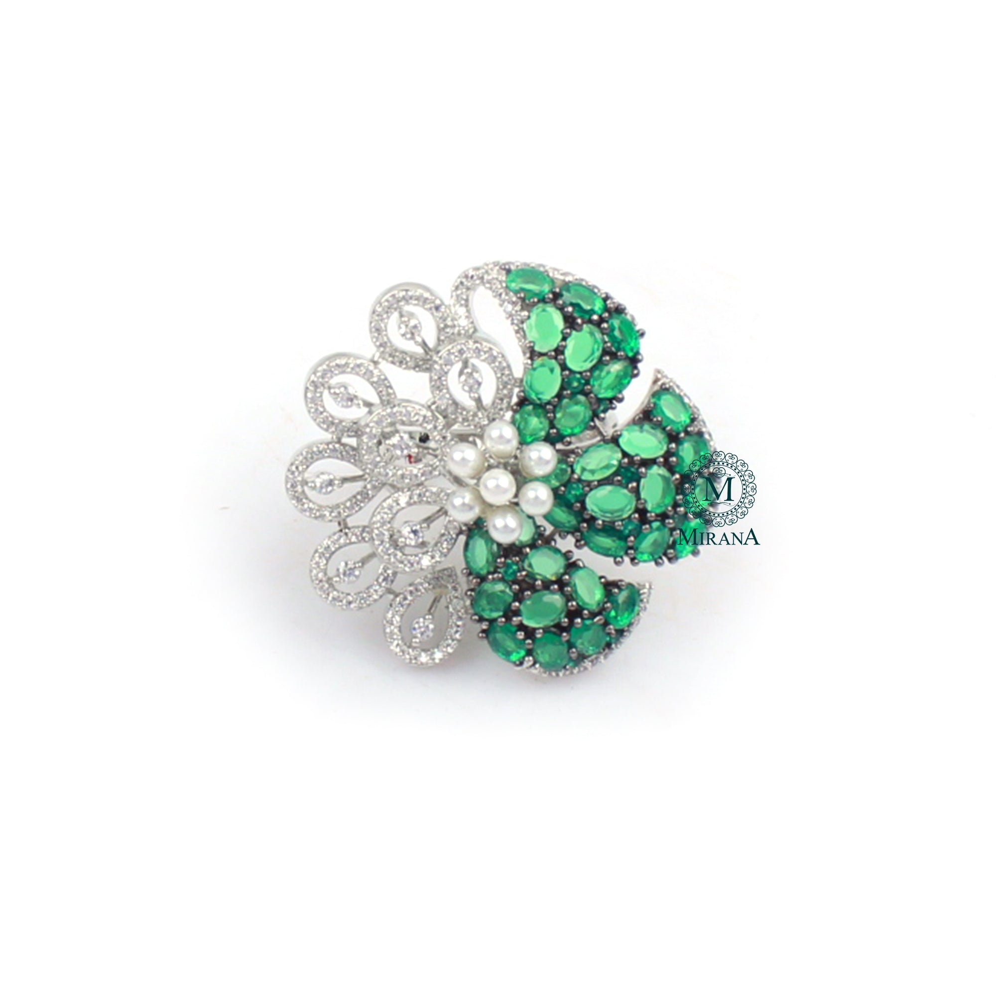 Henia Emerald Green Designer Ring