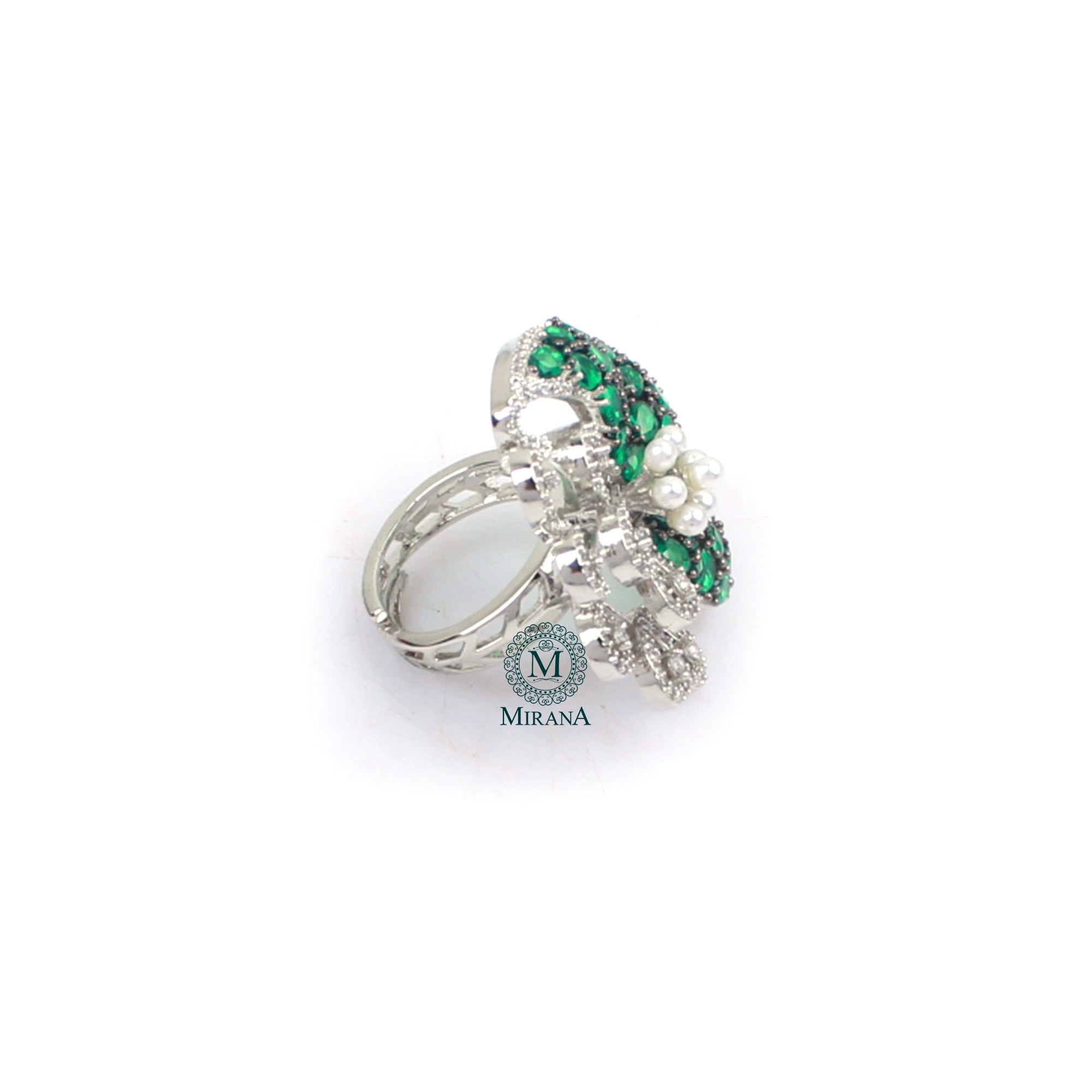 Henia Emerald Green Designer Ring