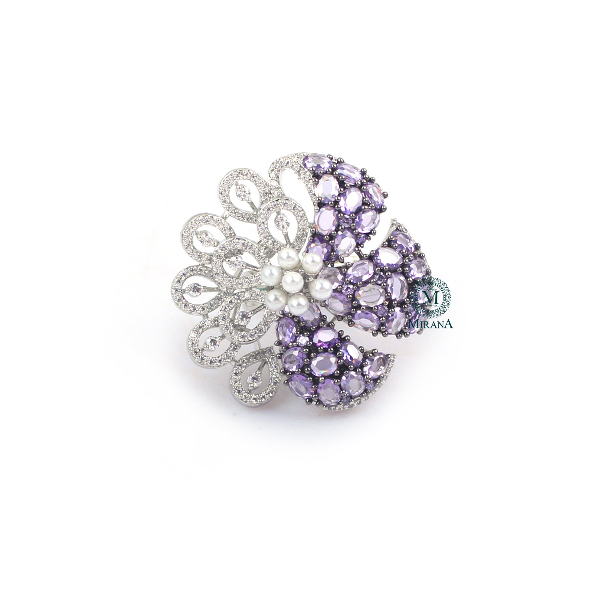 Henia Lavender CZ Designer Ring