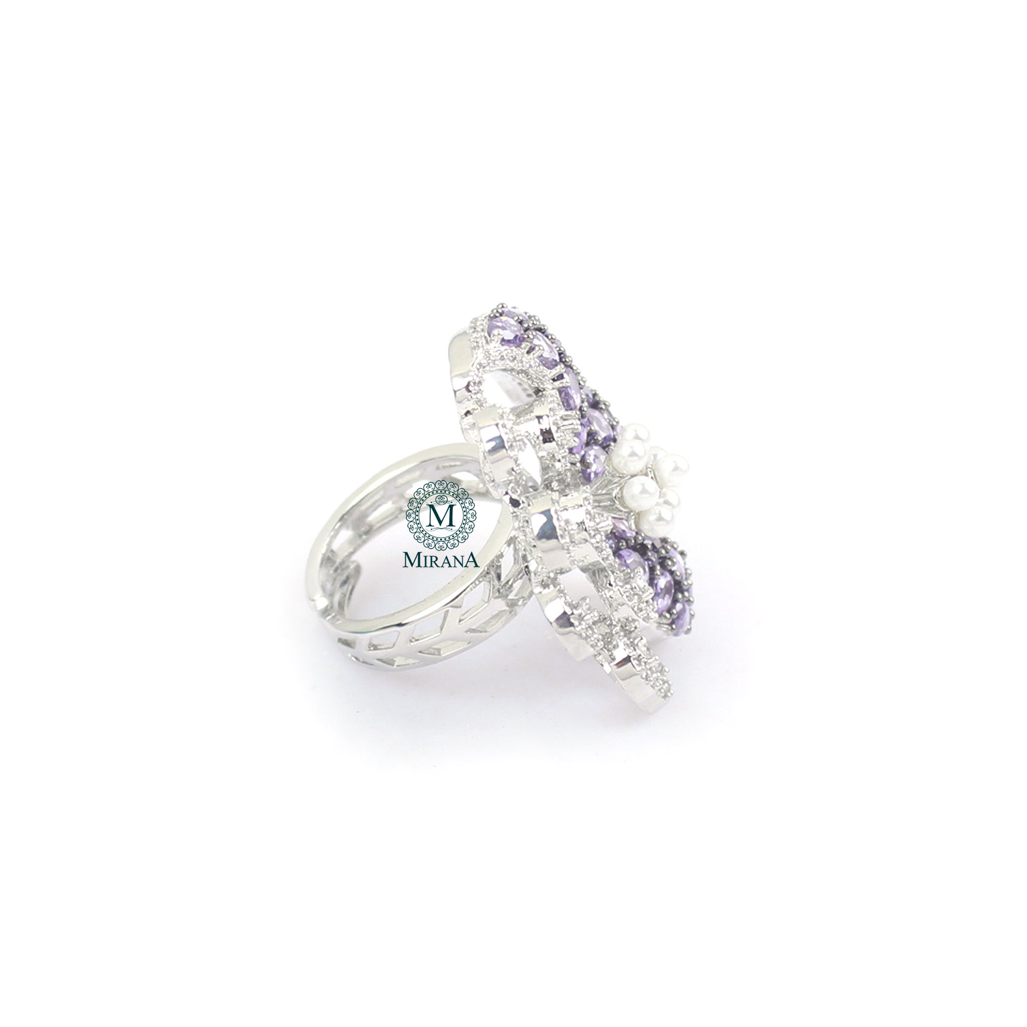 Henia Lavender CZ Designer Ring