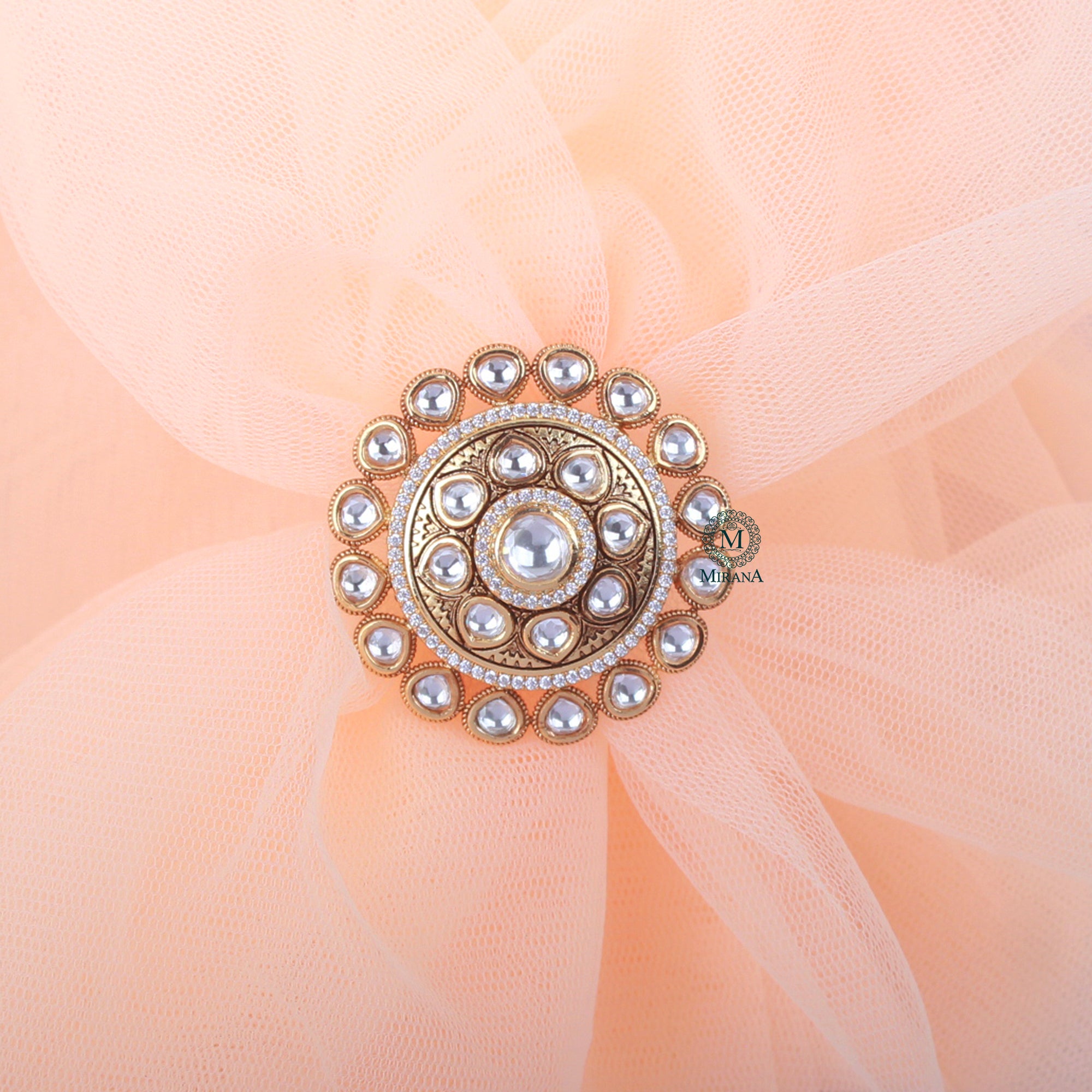 Ishanya Polki Revolving Designer Ring