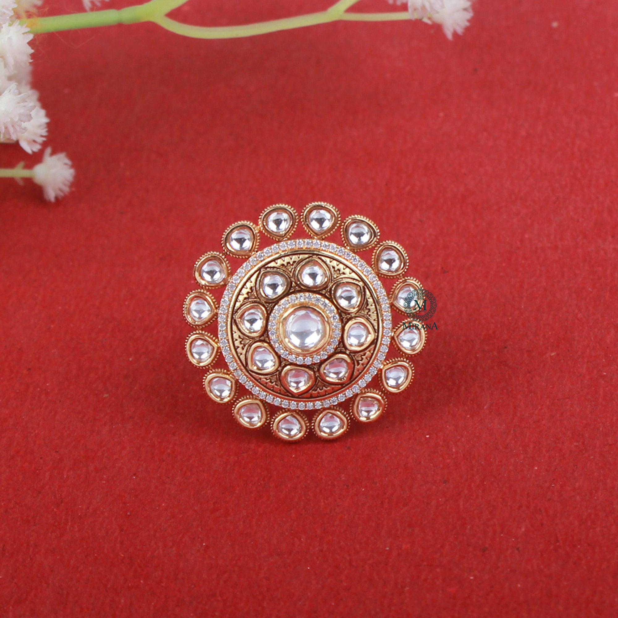 Ishanya Polki Revolving Designer Ring