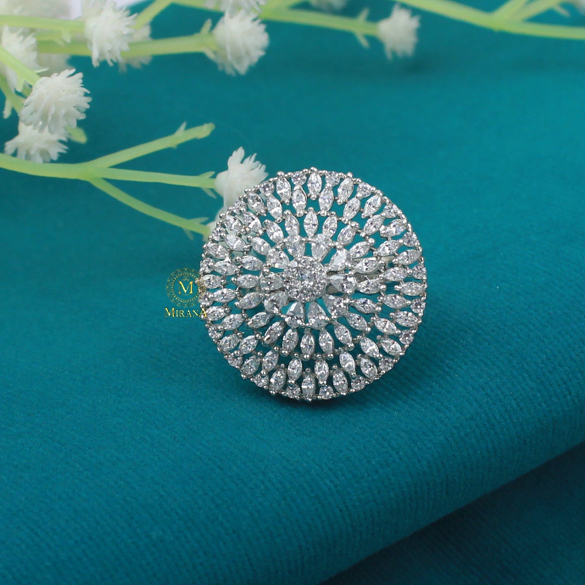 Nobisha CZ Designer Ring
