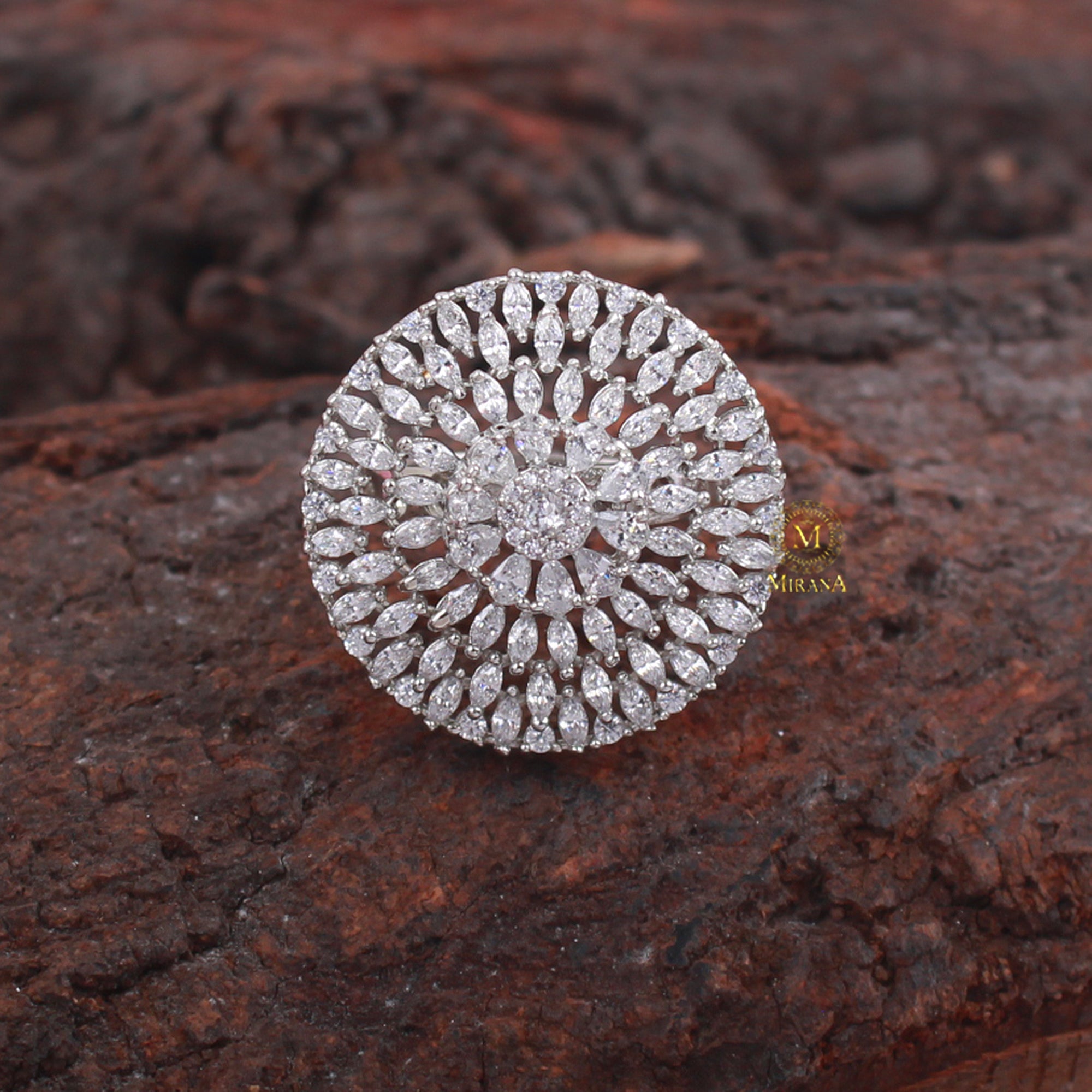 Nobisha CZ Designer Ring