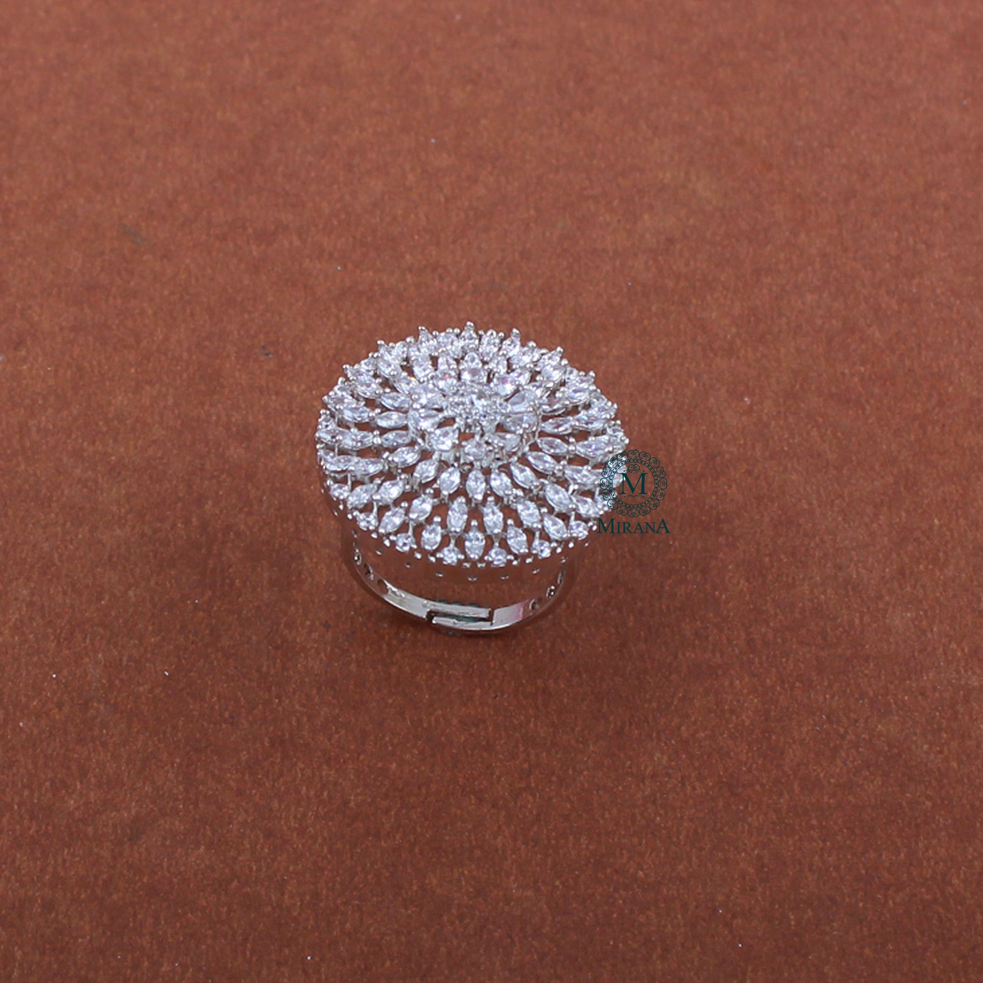Nobisha CZ Designer Ring
