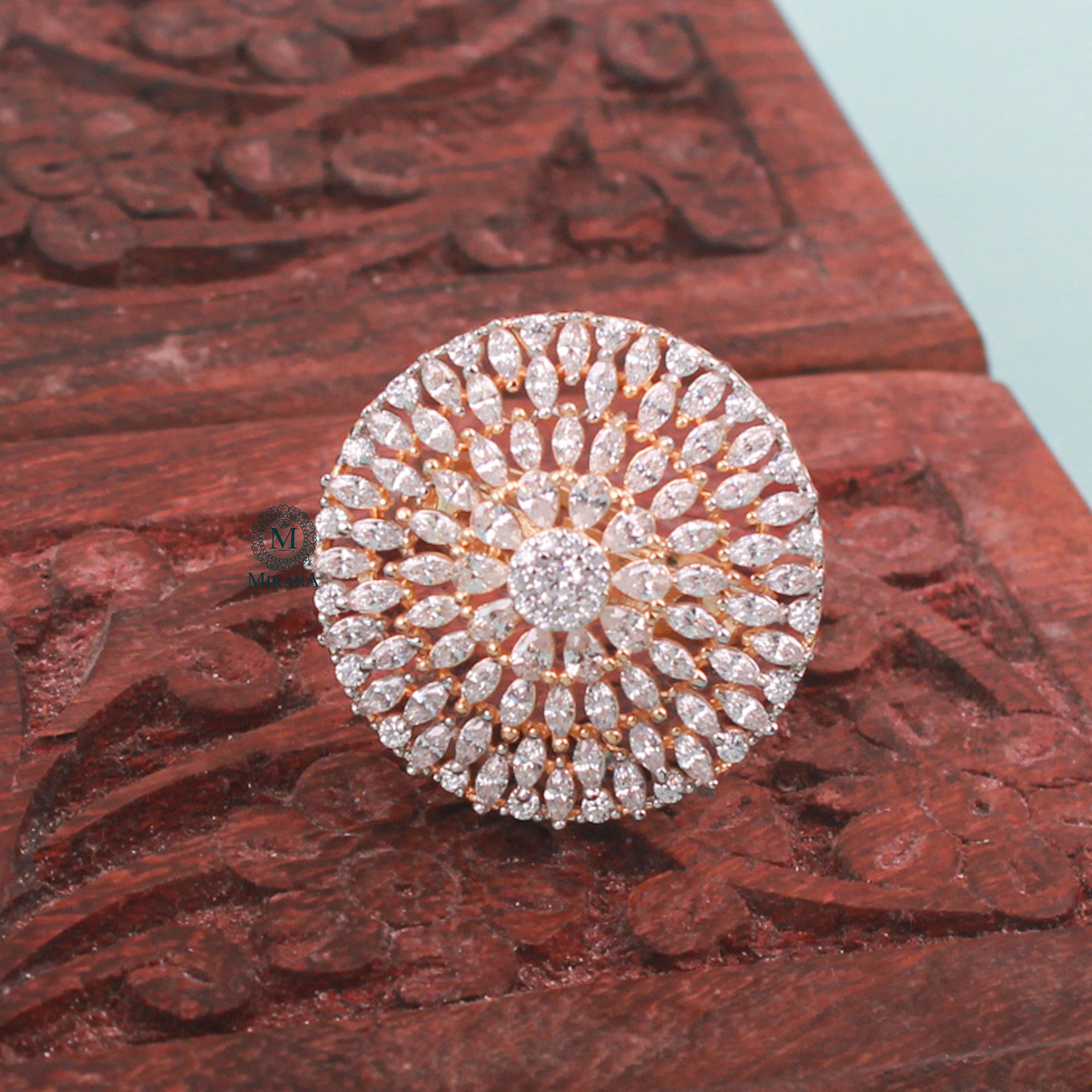 Nobisha CZ Designer Ring