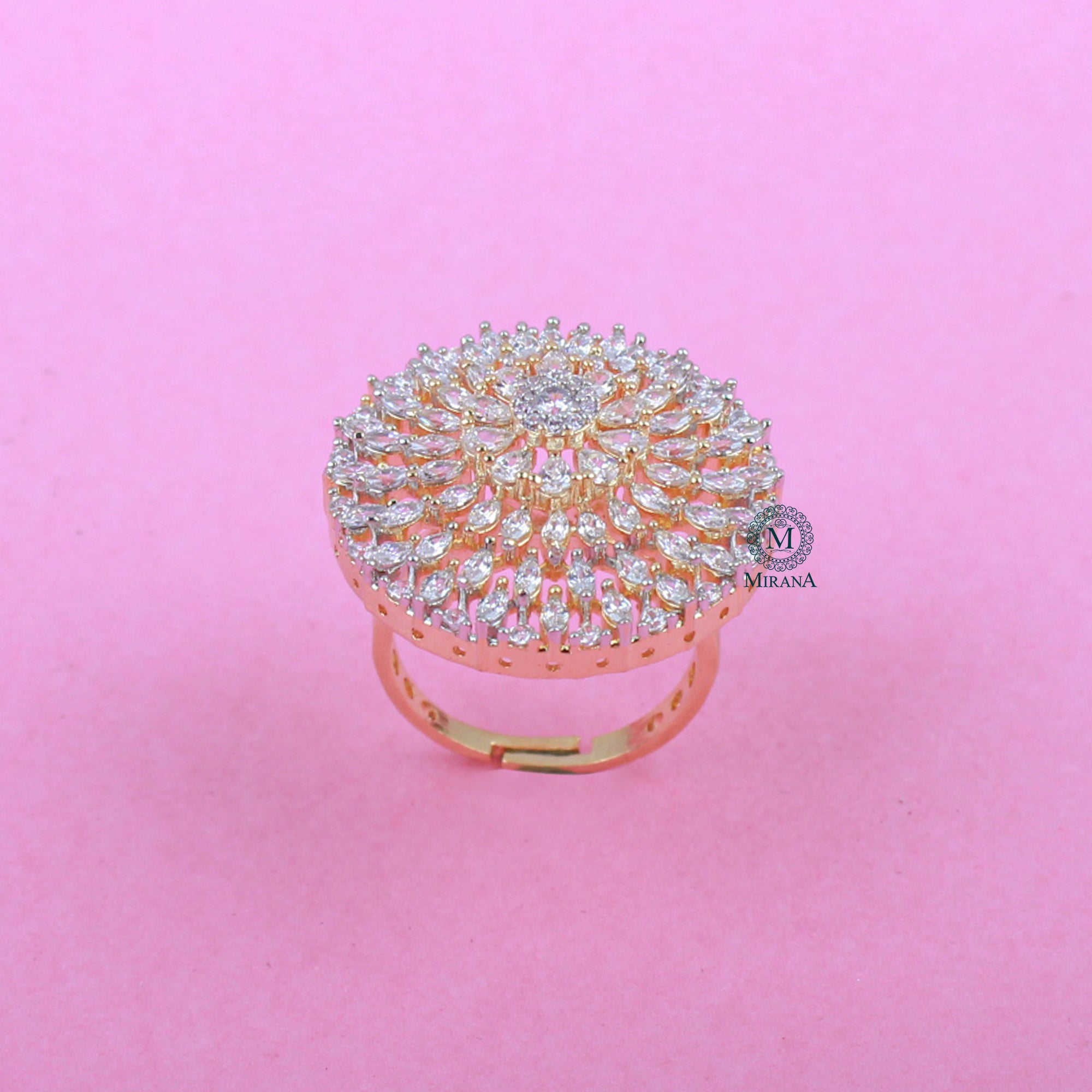 Nobisha CZ Designer Ring