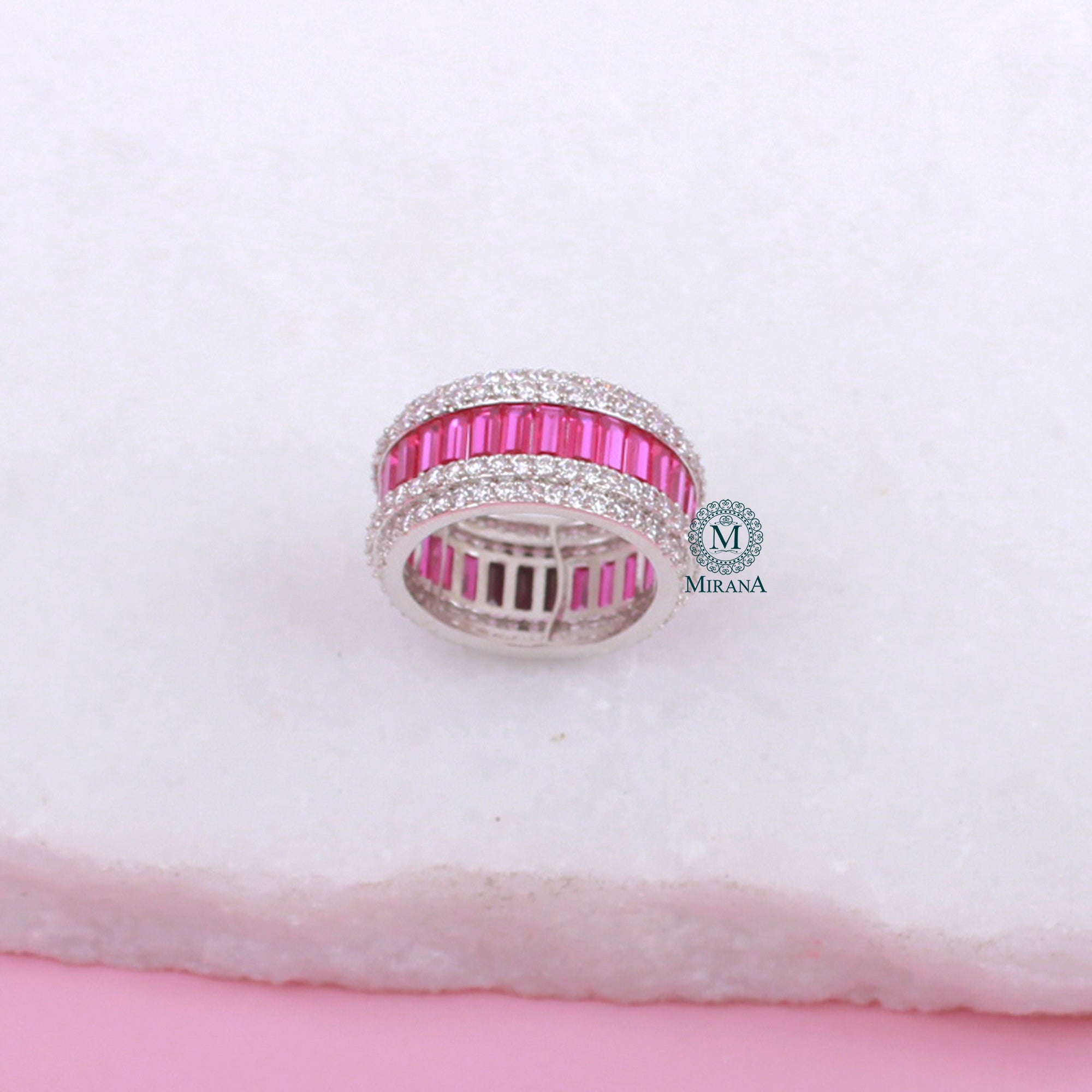 Ella Ruby CZ Designer Ring