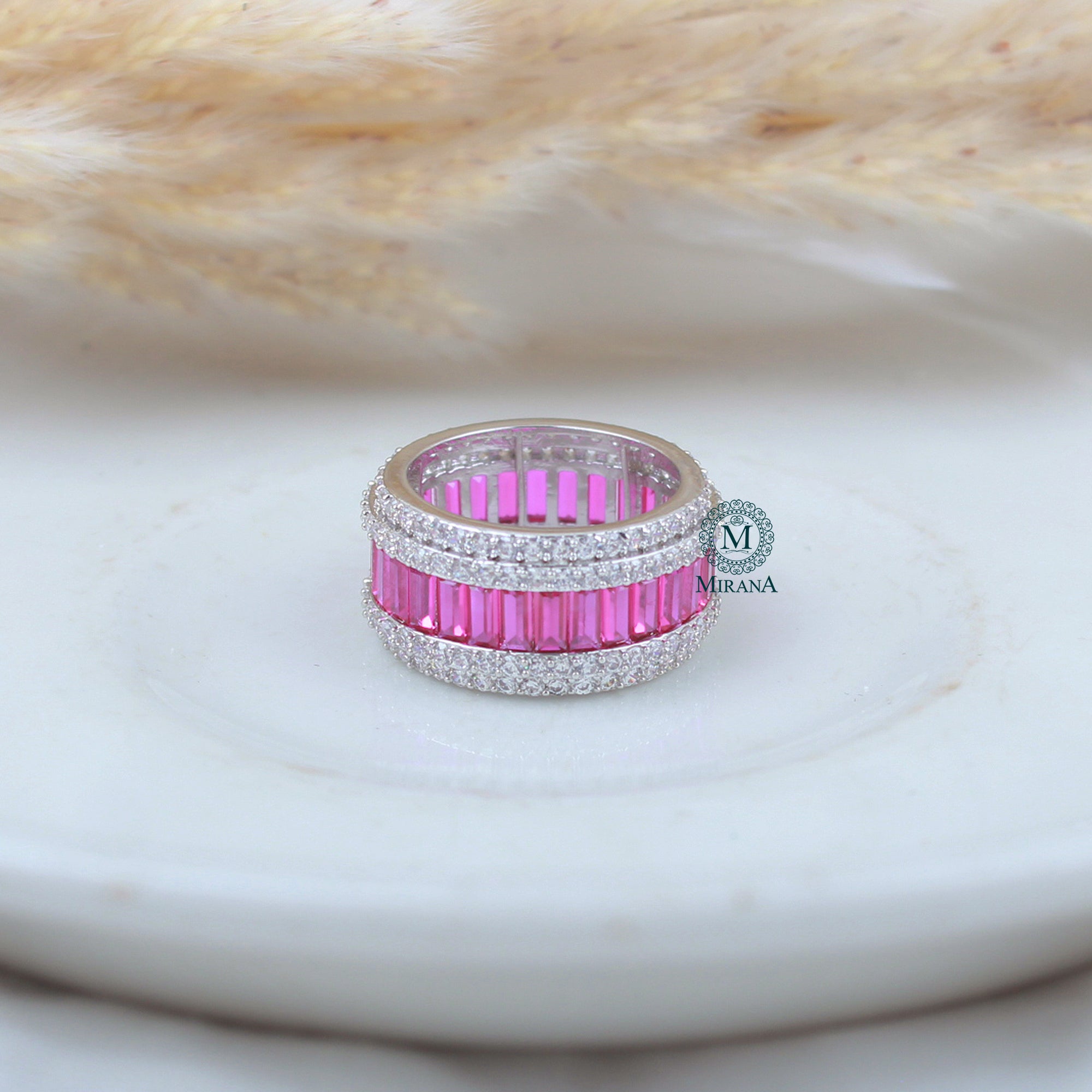 Ella Ruby CZ Designer Ring