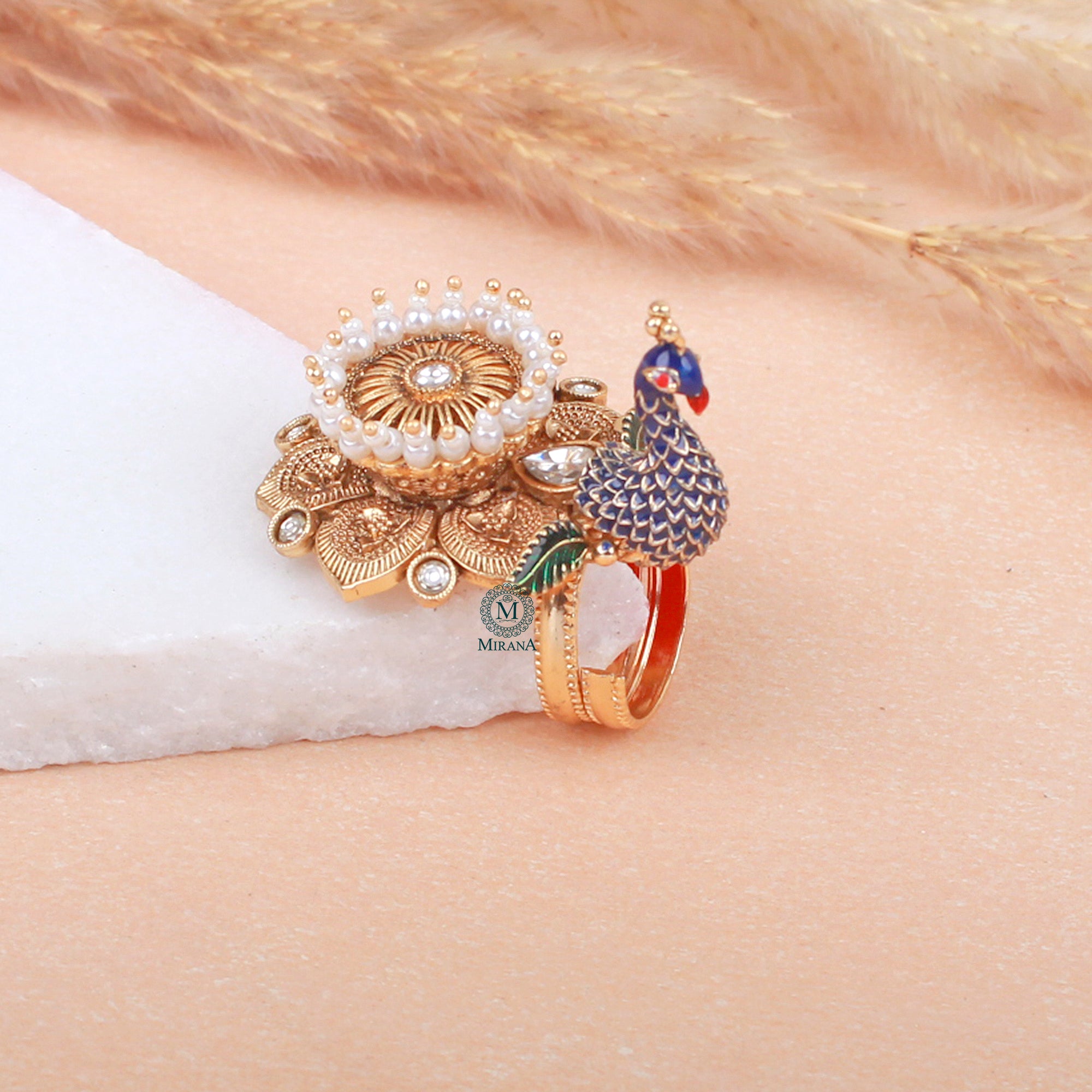 Siya Pearl Antique Designer Ring