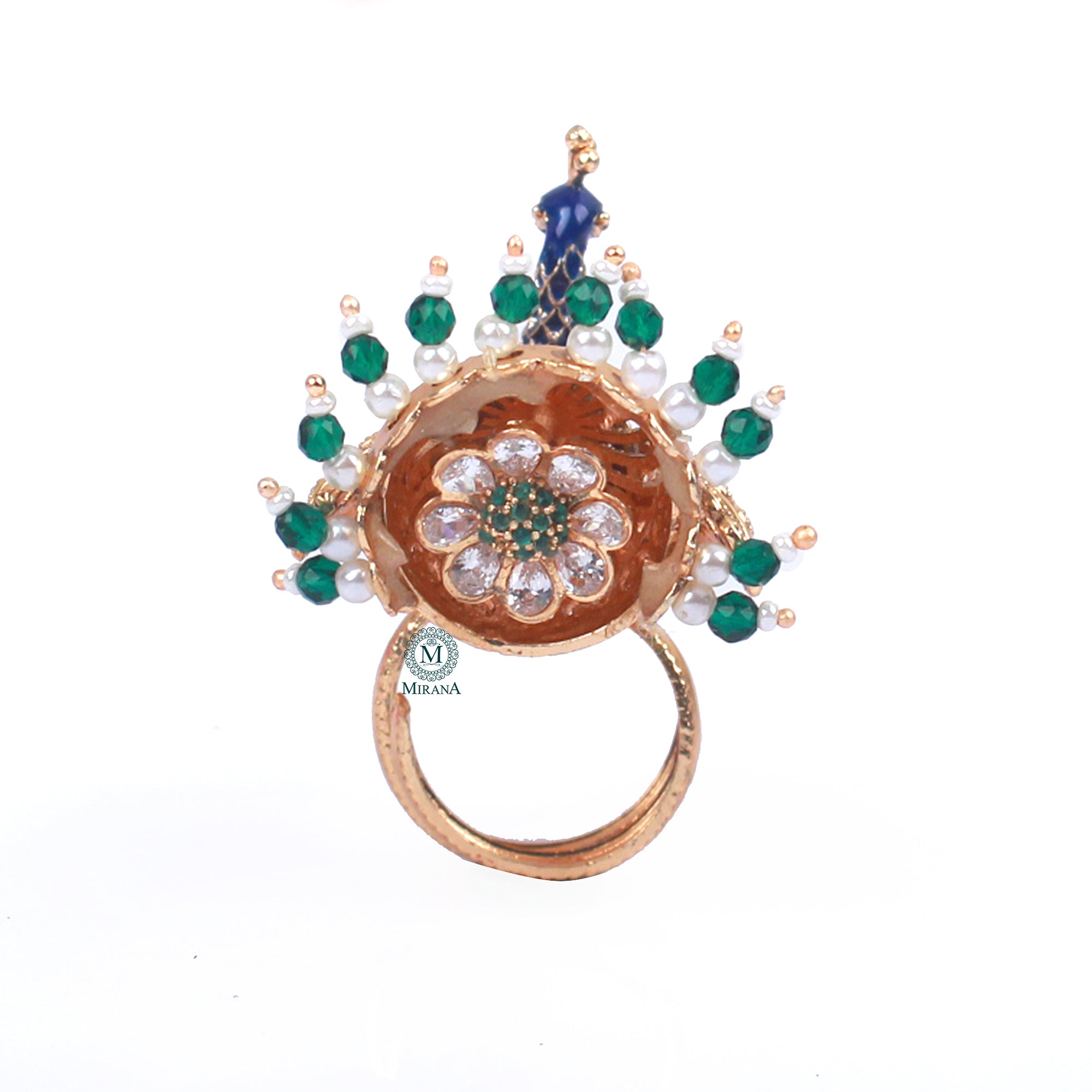 Anika Emerald Green Antique Designer Ring