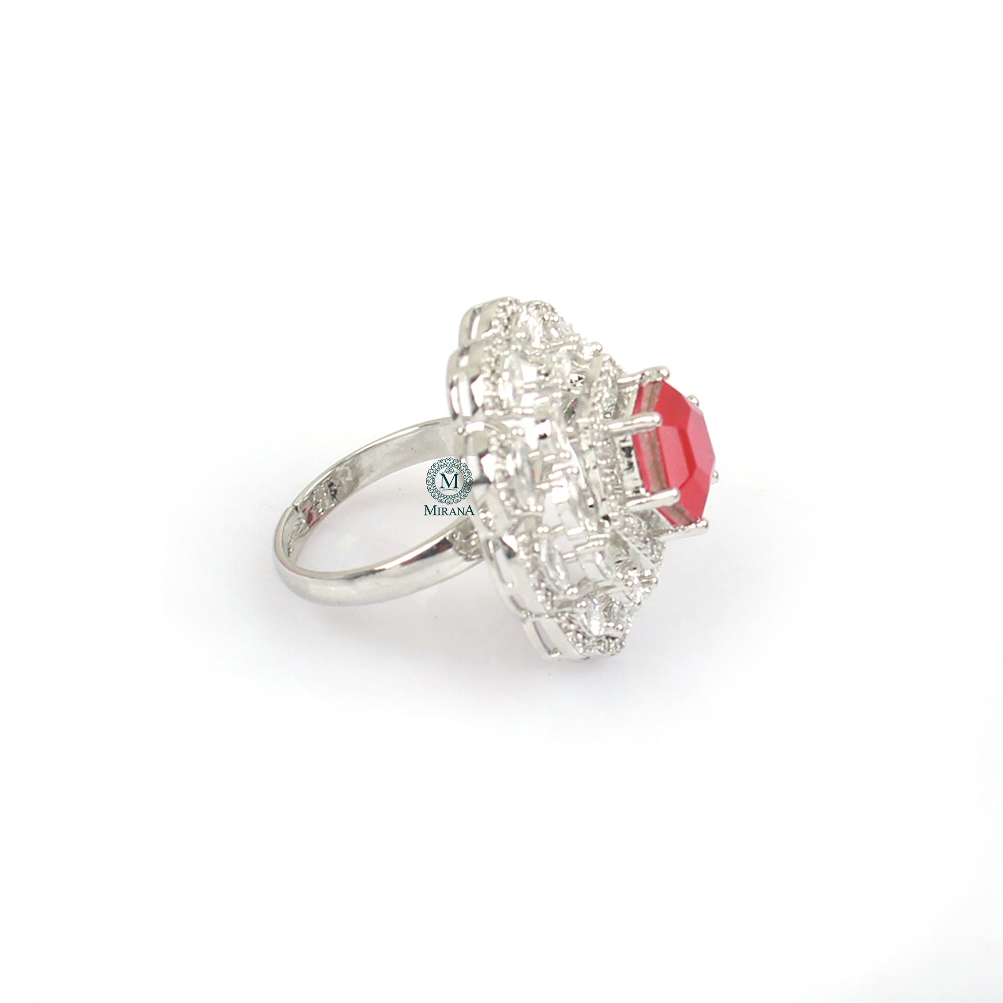 Dovie Ruby CZ Designer Ring