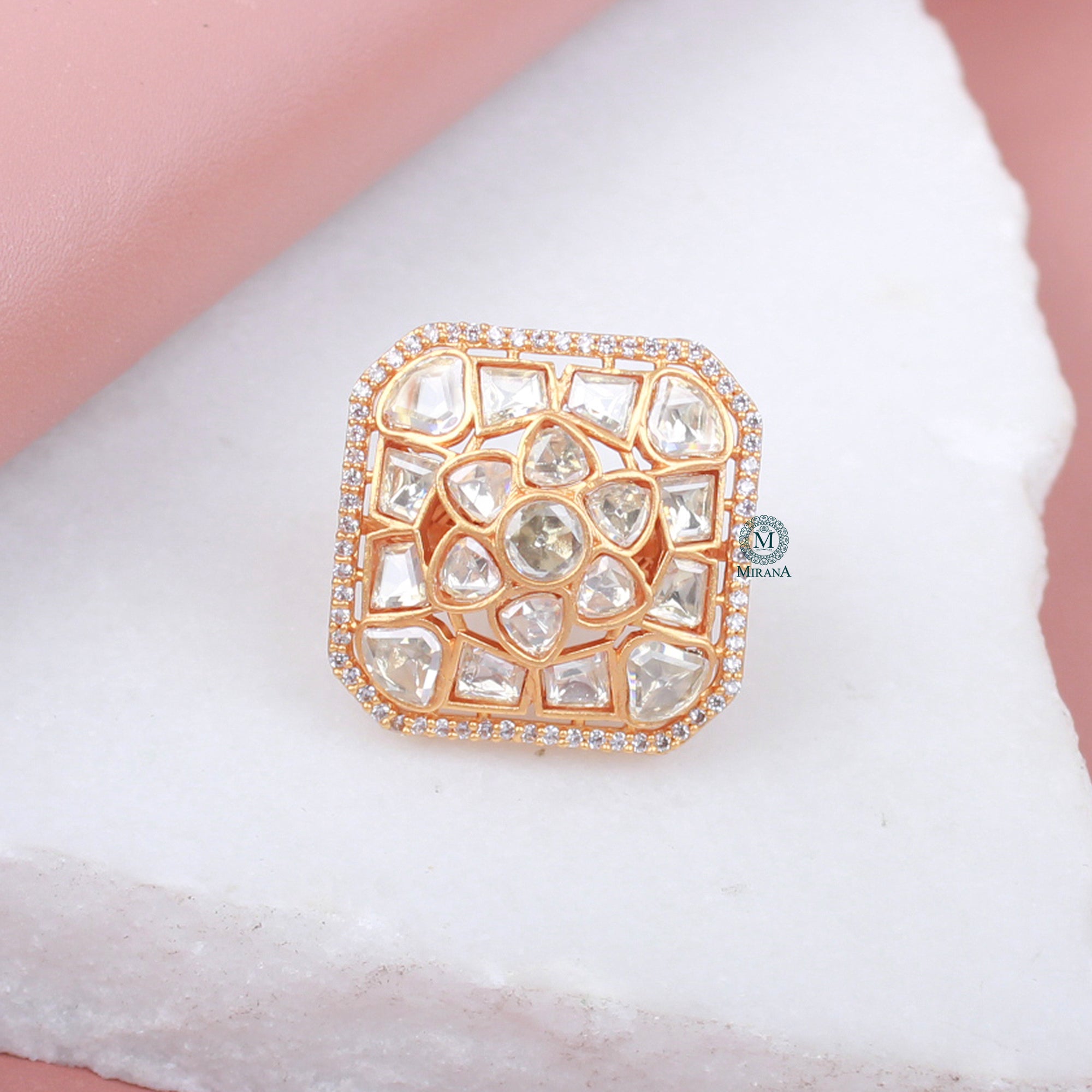 Jaina Moissanite Designer Ring