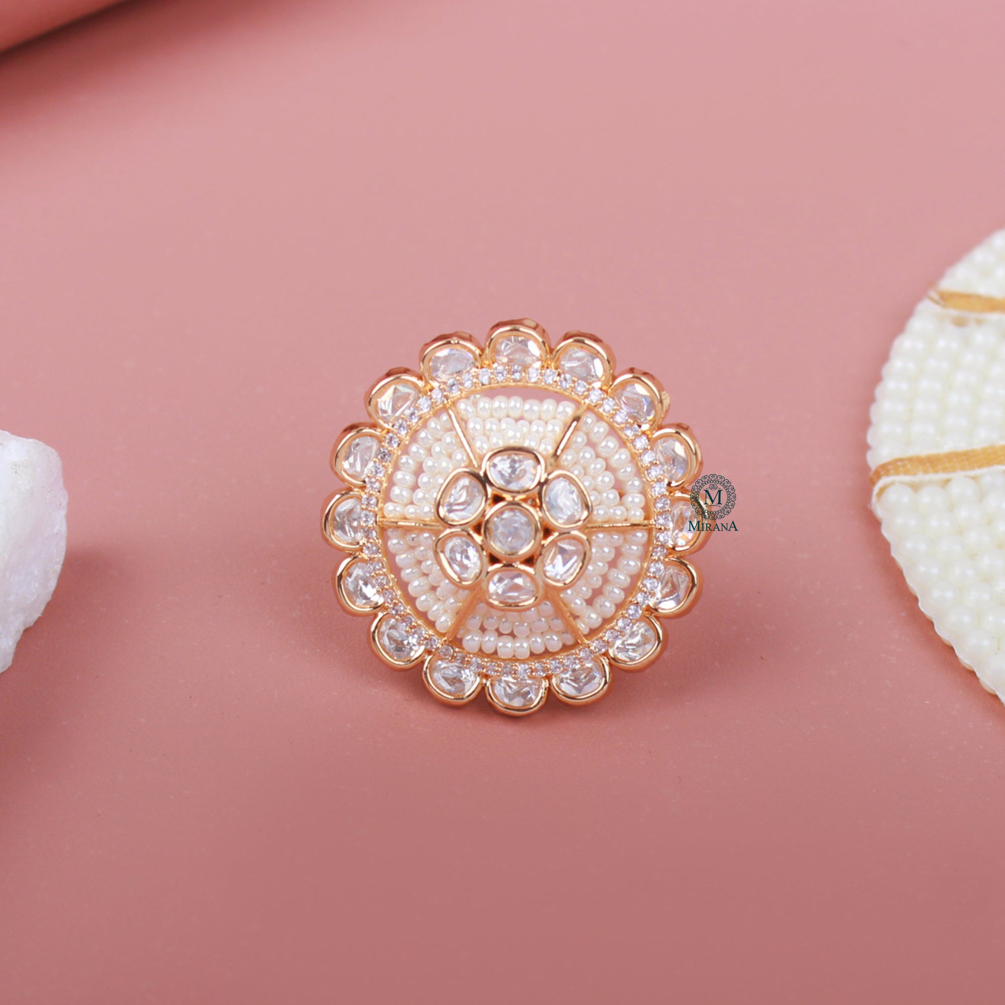 Roop Pearl Designer Ring
