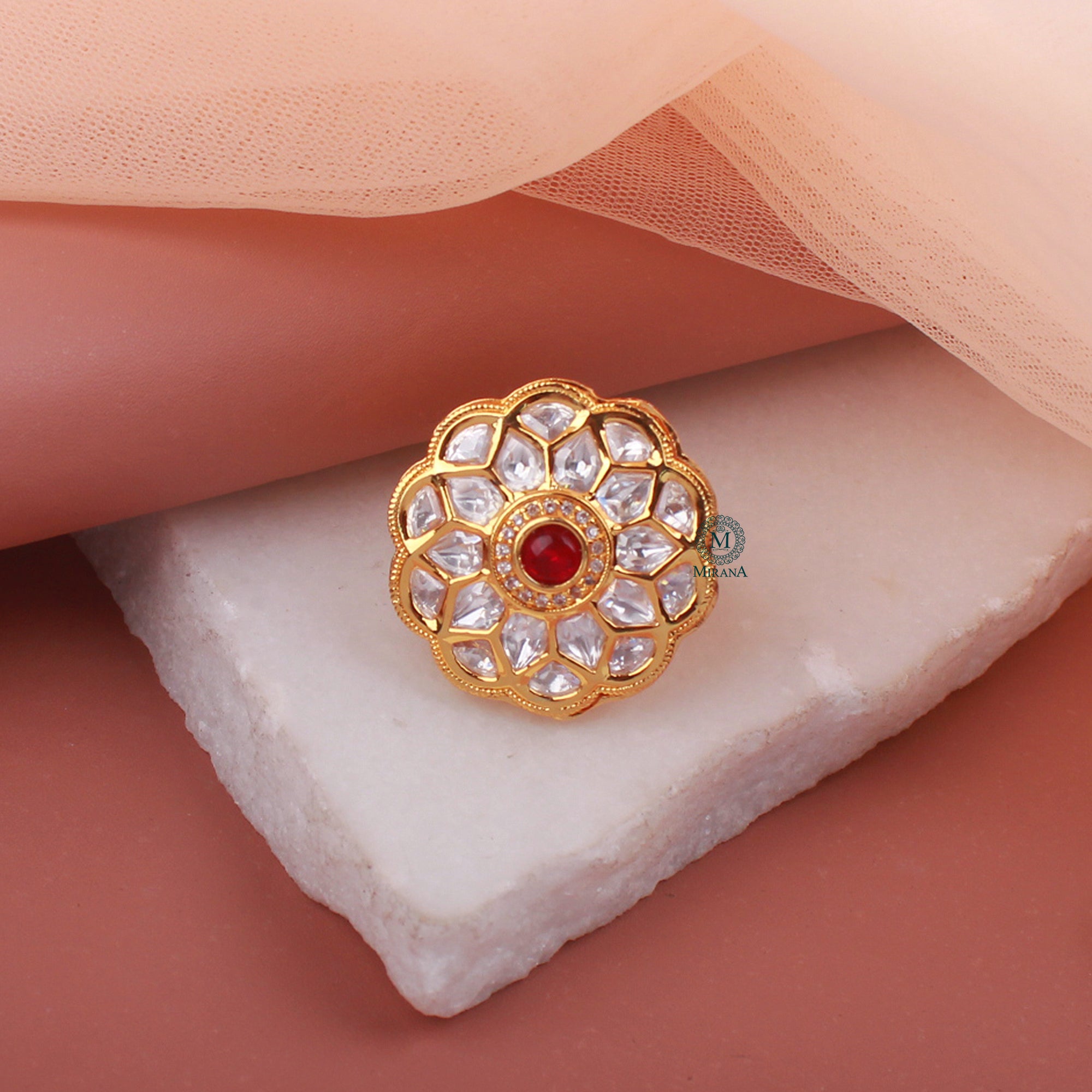 Riva Polki Designer Ring