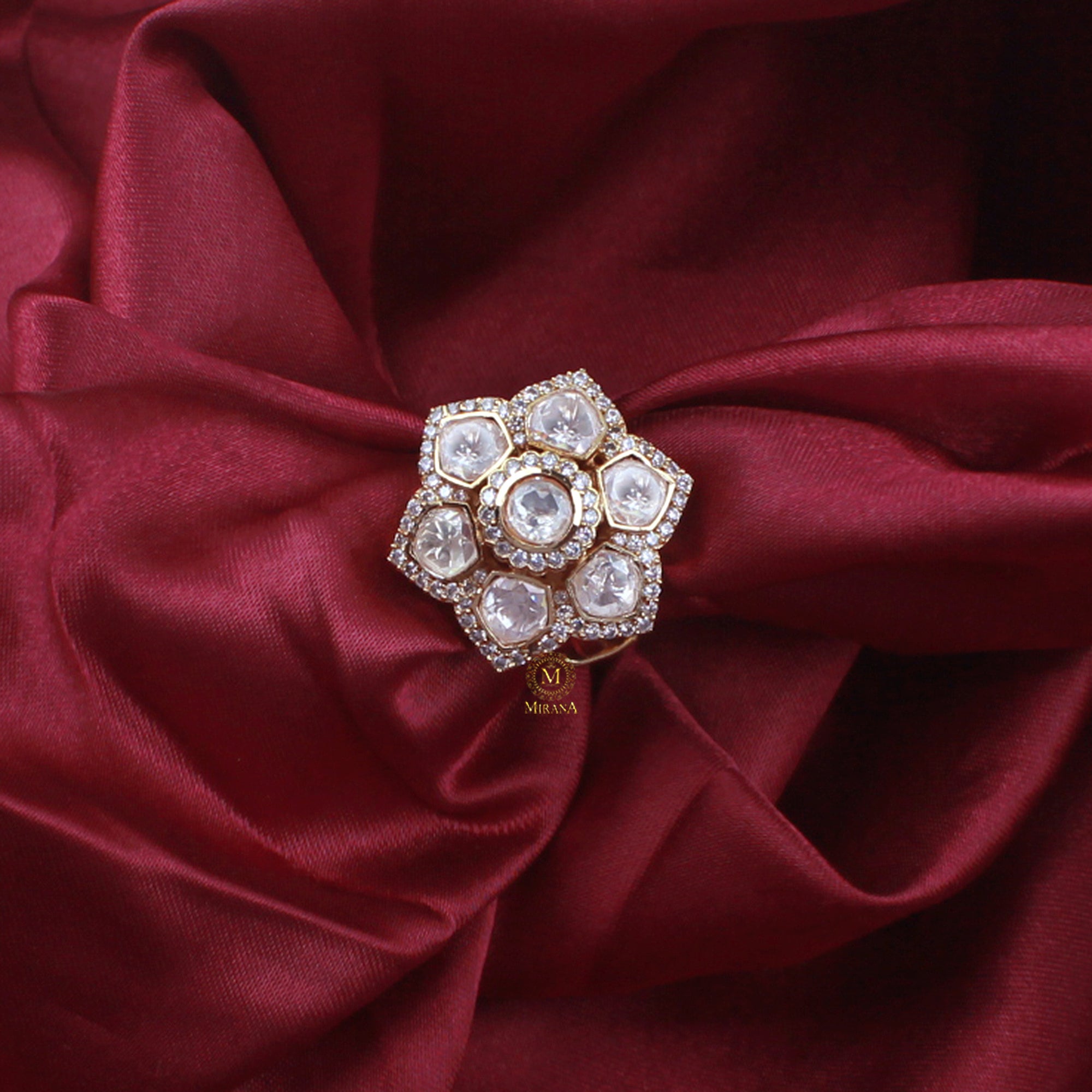 Esha Moissanite Designer Ring
