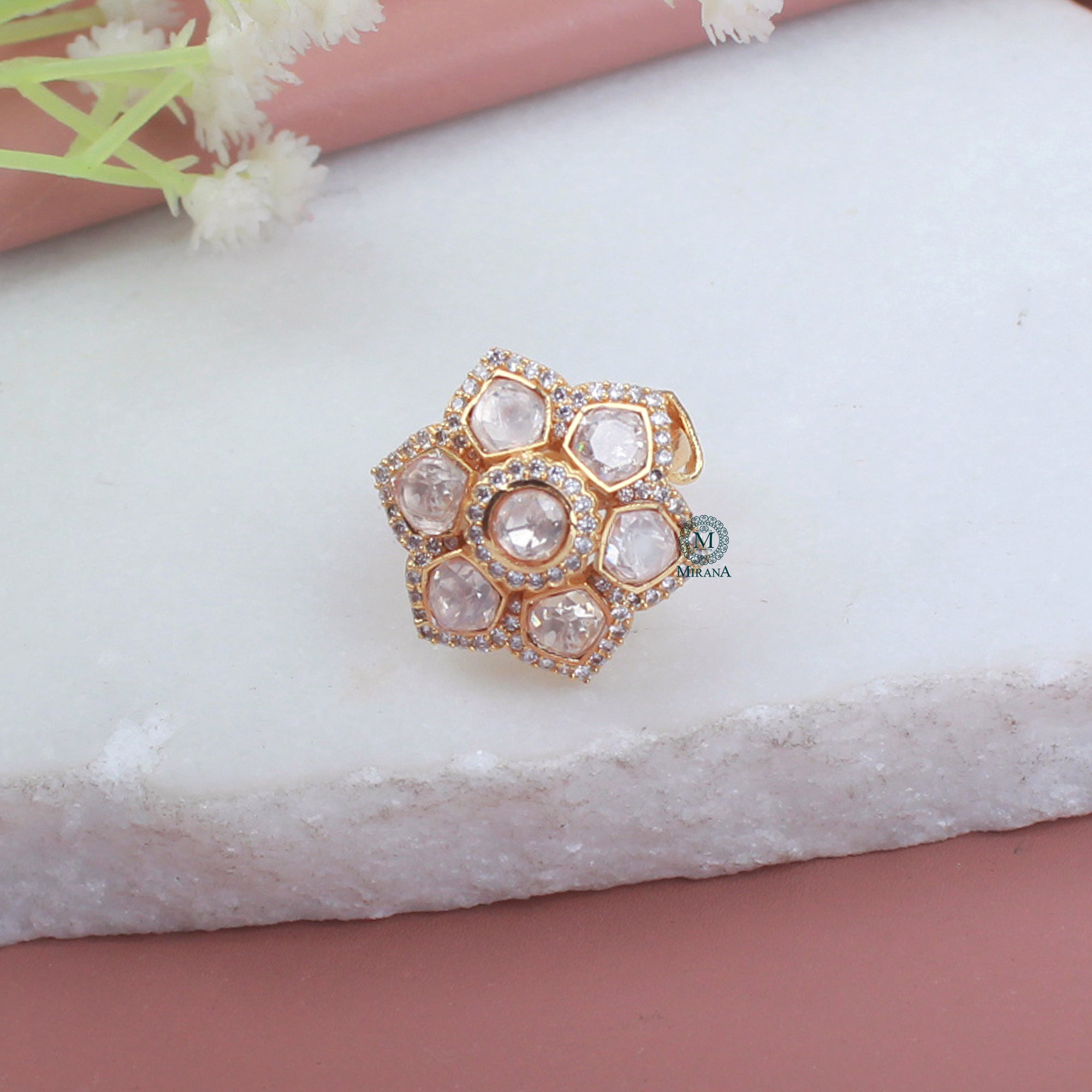 Esha Moissanite Designer Ring