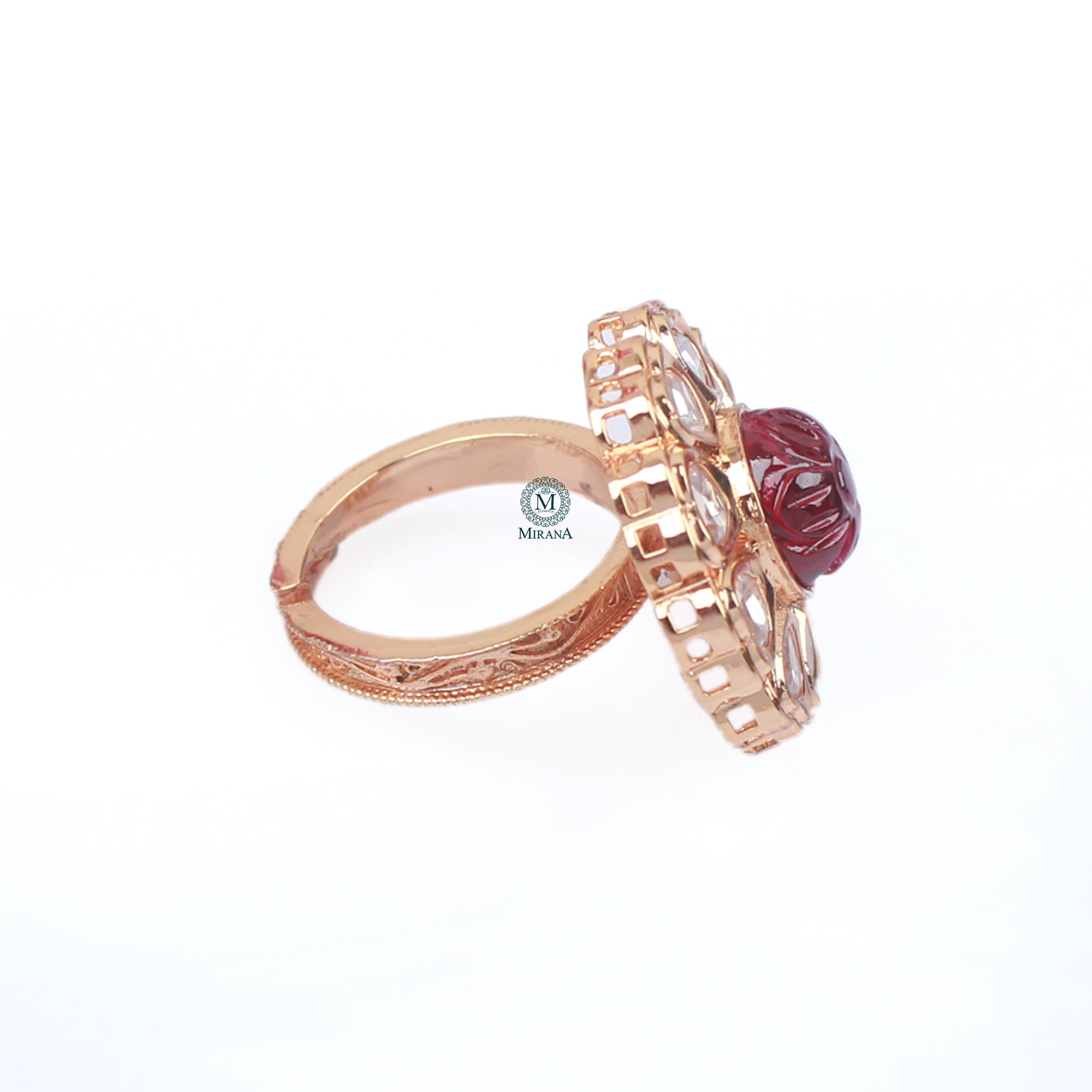 Prisha Polki Designer Ring