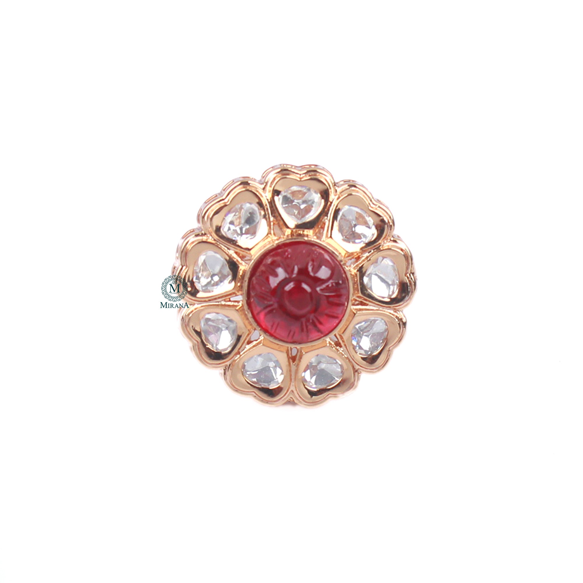 Prisha Polki Designer Ring