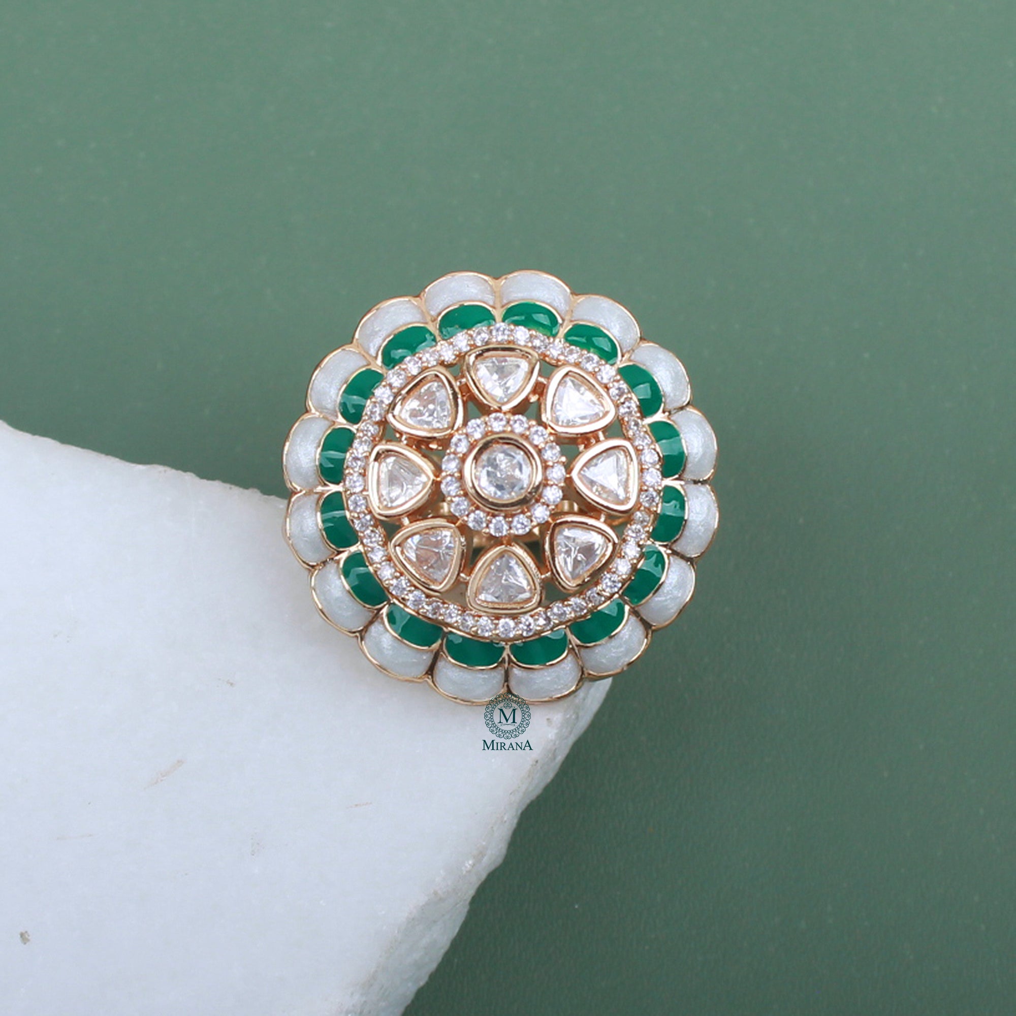 Dishi Polki Designer Ring