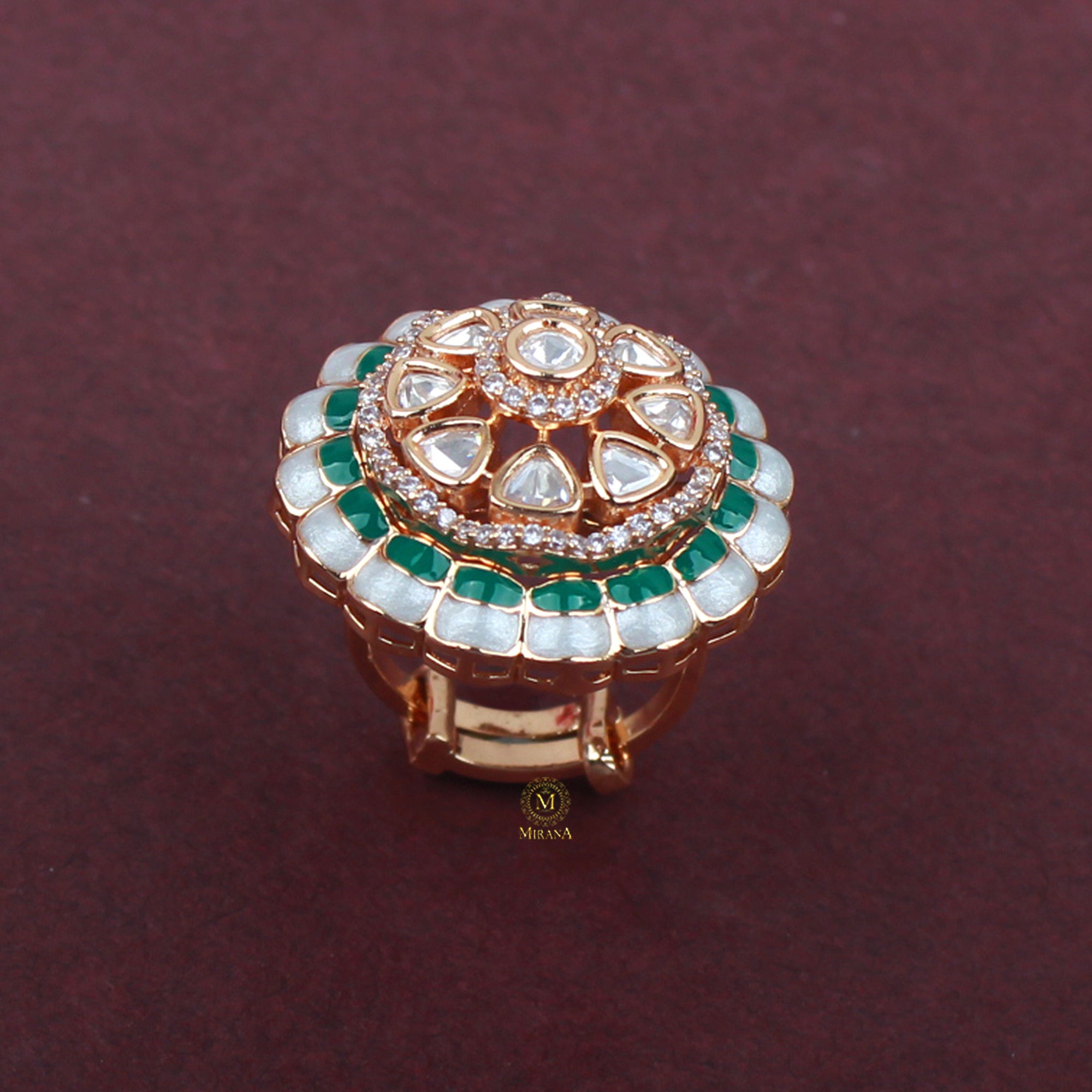 Dishi Polki Designer Ring