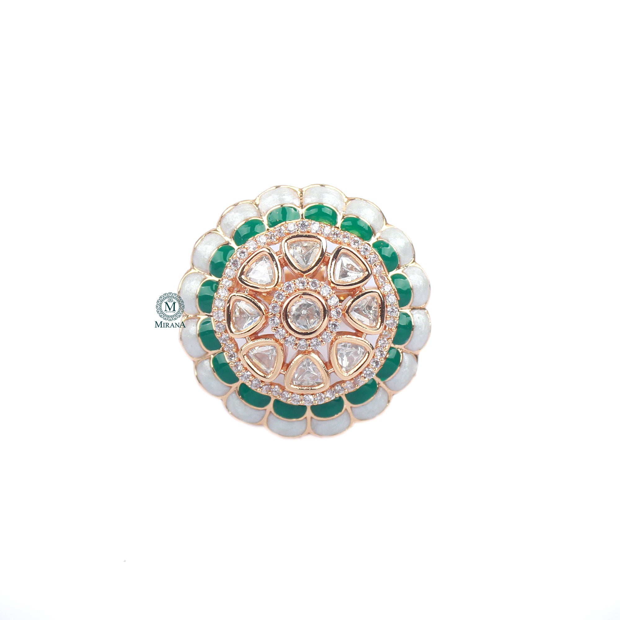 Dishi Polki Designer Ring