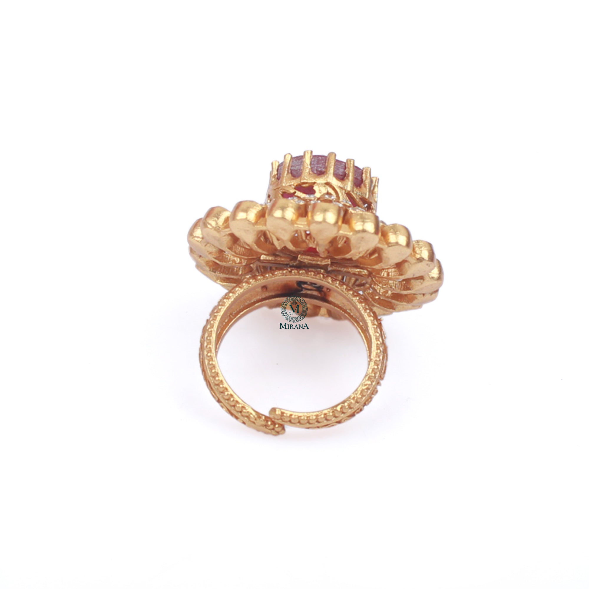 Hetal Ruby Moissanite Ring