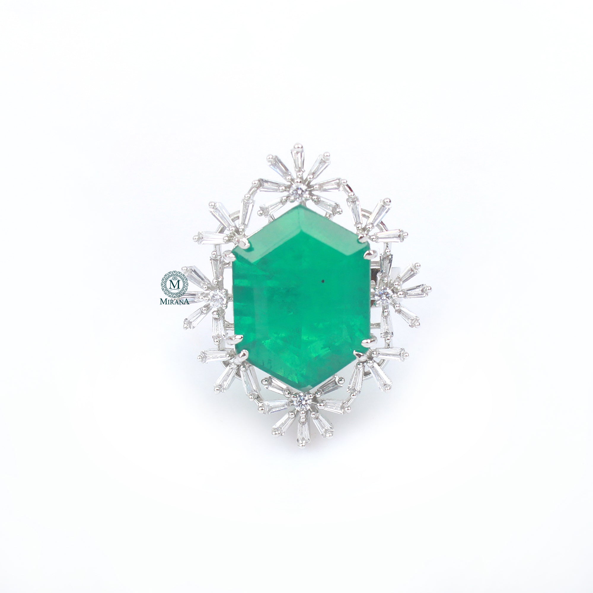 Tiza Emerald Green Designer Ring