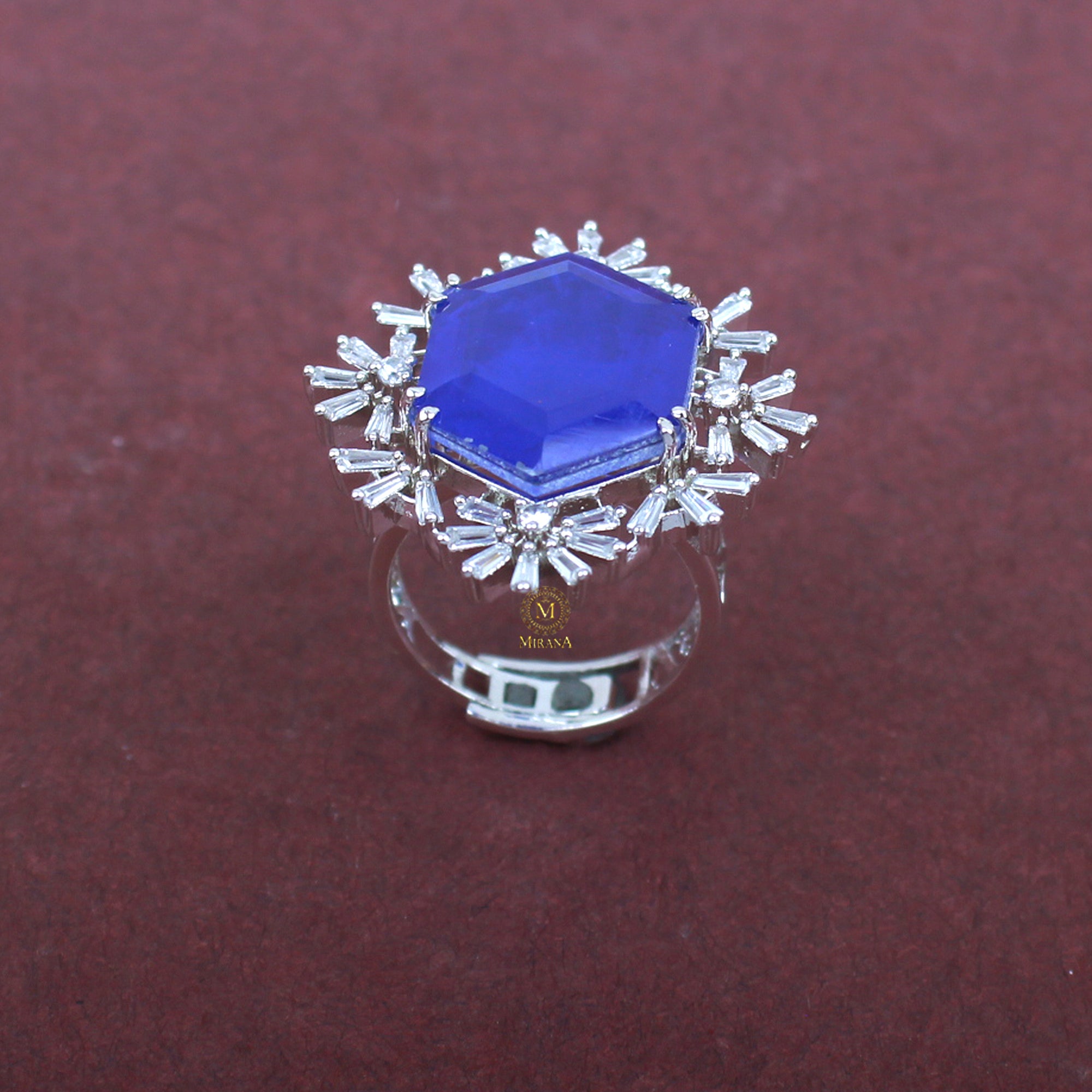 Tiza Sapphire Blue Designer Ring