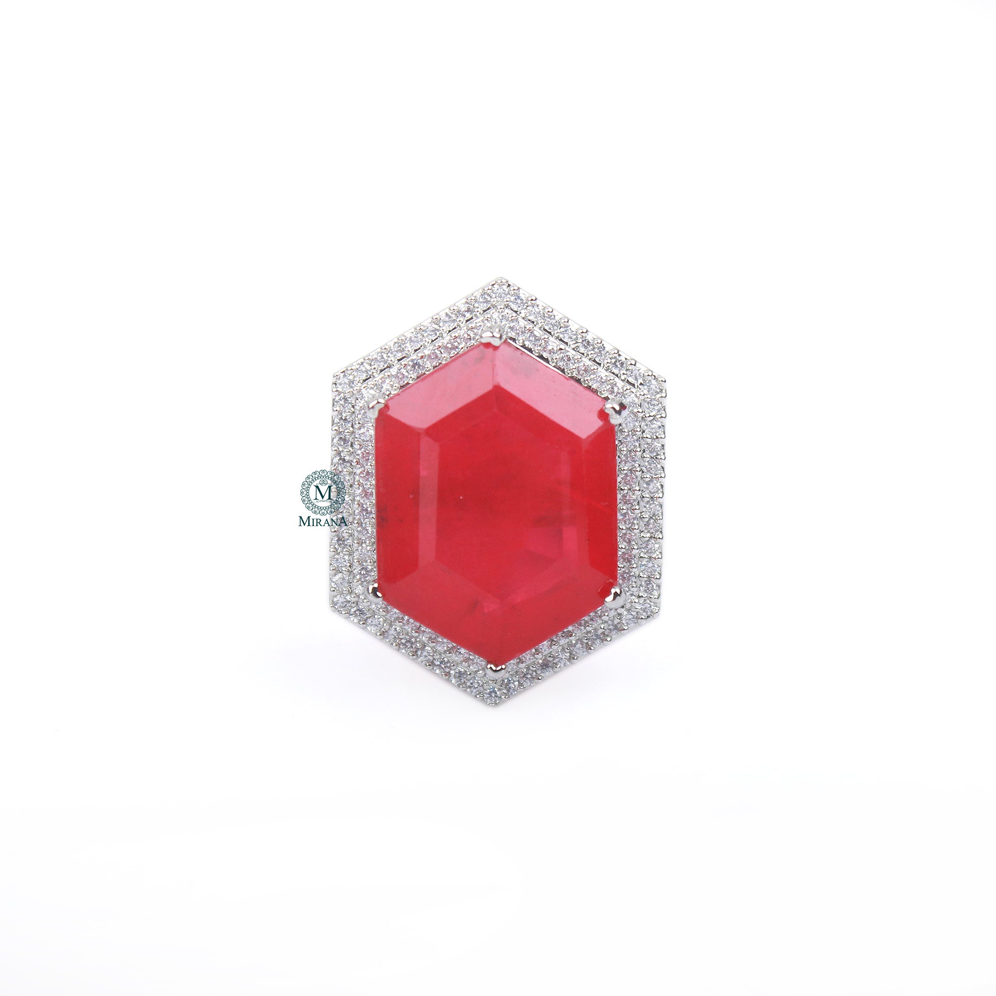 Shylie Red CZ Designer Ring